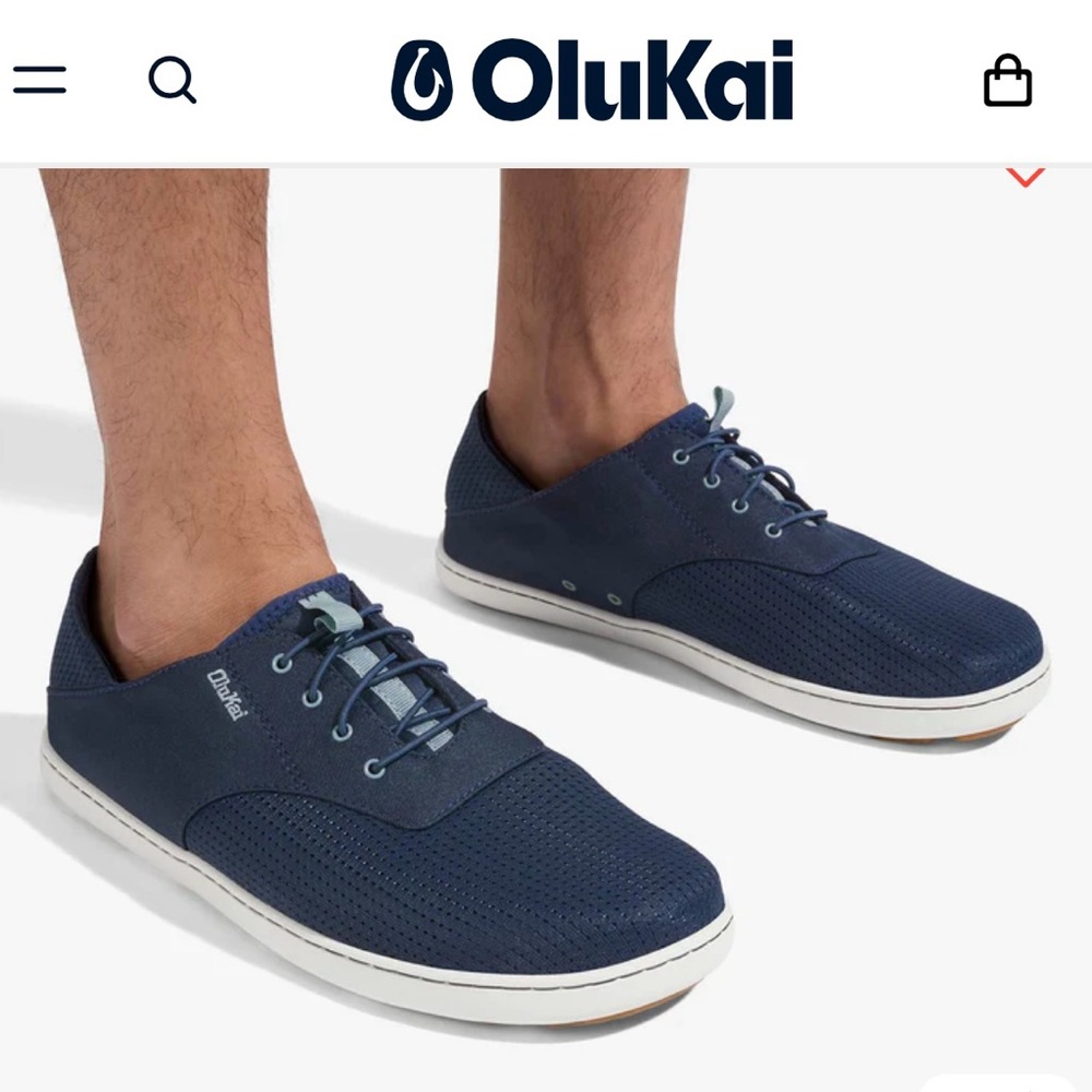 OluKai Men's Nohea Moku Blue Mesh Sneakers